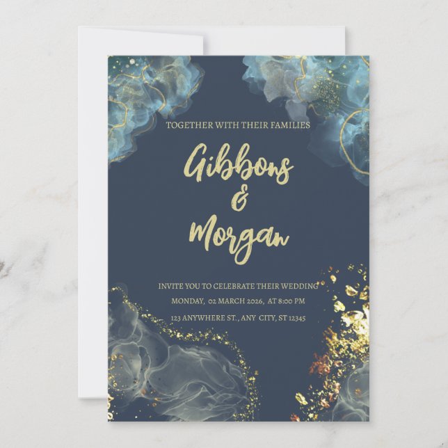 Invitación Modern Wedding Invitation (Anverso)