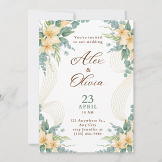 Invitación Modern Wedding Invitation Elegant Minimal Layout