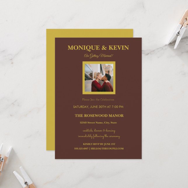 Invitación Modern Wedding Invite Instant Download Available (Anverso/Reverso In Situ)