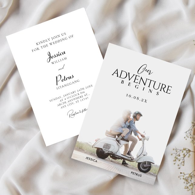 Invitación Modern wedding photo adventure  (Subido por el creador)