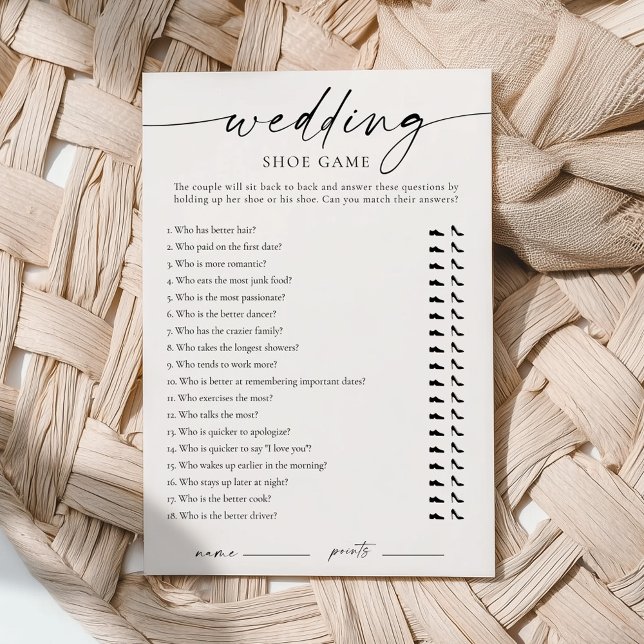 Invitación Modern Wedding Shoe Game (Subido por el creador)