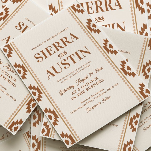 Invitación Modern Western Wedding Invitation (Subido por el creador)