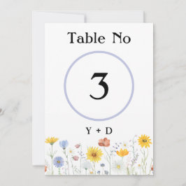 Invitación Modern wildflowers spring wedding