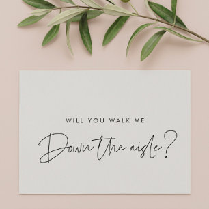 Invitación Modern Will me lleva por el pasillo propuesto
