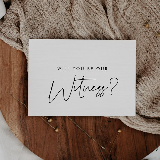 Invitación Modern Will me lleva por el pasillo propuesto (Modern Will you walk me down the aisle proposal Invitation)
