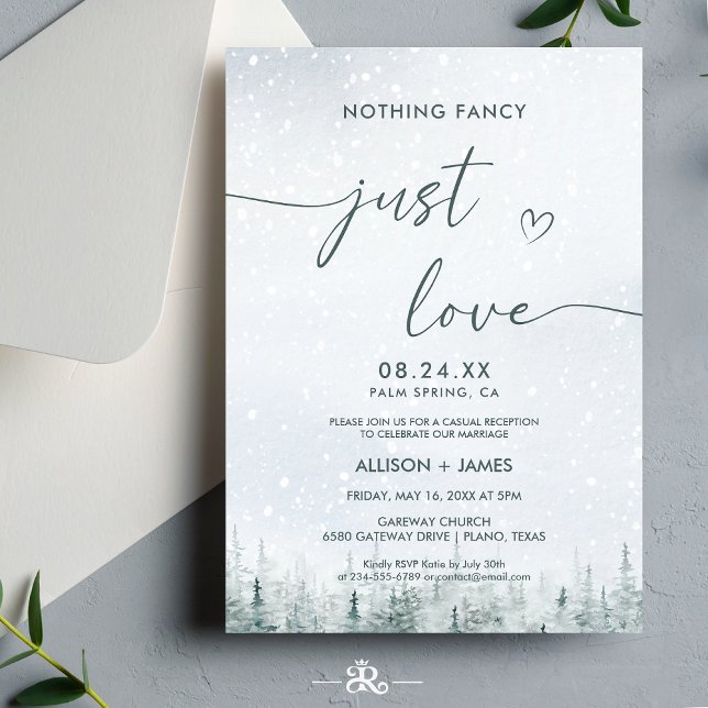 Invitación Modern Winter Forest Wedding (Subido por el creador)