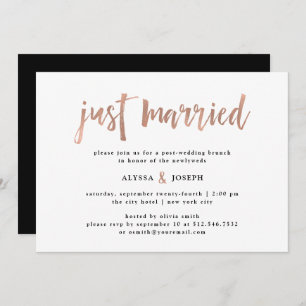 Invitación Modern Wish   Acabo De Casar Con El Boda Brunch