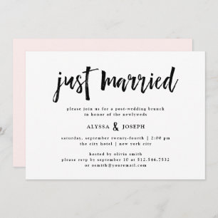 Invitación Modern Wish   Acabo De Casar Con El Boda Brunch