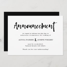 Invitación Modern Wish | Cancelación o postergación del Boda