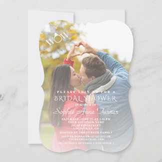 Invitación Modern Wow Ring Photo Bridal Shower