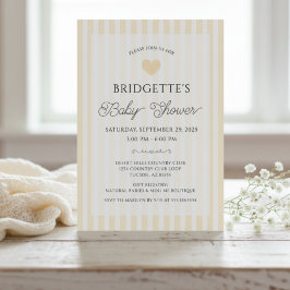 Invitación Modern Yellow Country Club Baby Shower