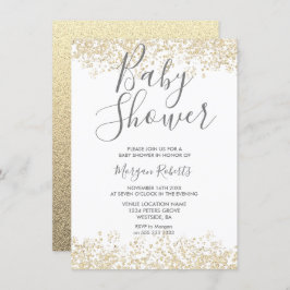 Invitación moderna a Baby Shower de Purpurina de o