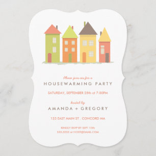 Invitación moderna a fiesta para el calentamiento