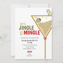 Invitación moderna a fiestas de jingle y mingle
