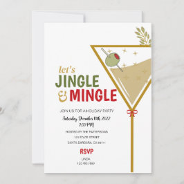 Invitación moderna a fiestas de jingle y mingle