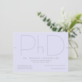 Invitación moderna a graduación de doctorado