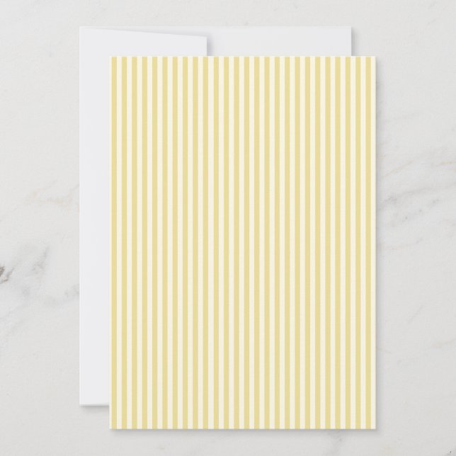 Invitación moderna a la boda amarilla con mantequi (Anverso)