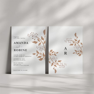 Invitación moderna a la boda de Boho