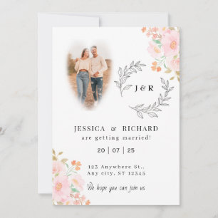 Invitación moderna a la boda de Boho Moda