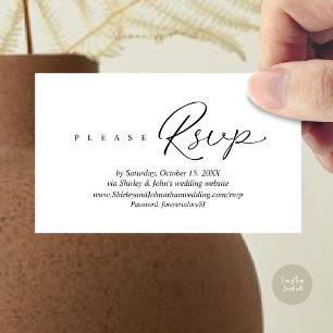 Invitación moderna a la boda de RSVP, a través del