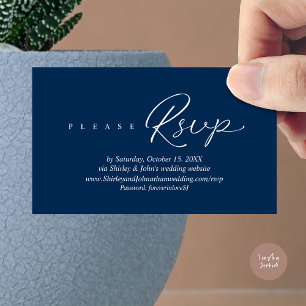 Invitación moderna a la boda de RSVP, a través del