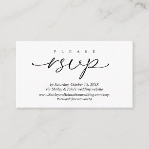 Invitación moderna a la boda de RSVP, a través del