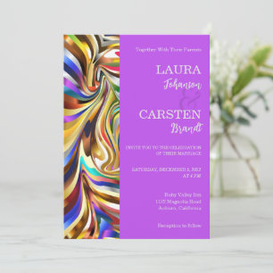 Invitación moderna a la boda Kaleidoscópica
