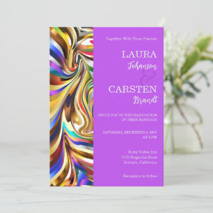 Invitación moderna a la boda Kaleidoscópica