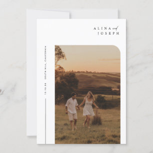 Invitación moderna a la boda Minimalista Boho