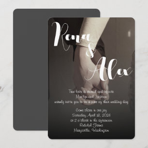 Invitación moderna a la boda simple