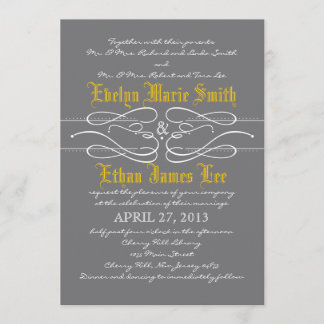Invitación moderna a la boda Swirl