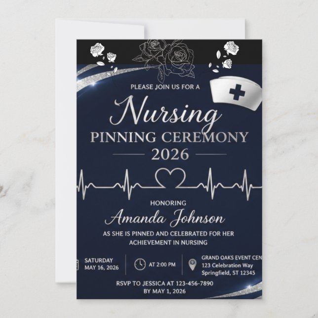 Invitación moderna a la ceremonia de entrega de in (Anverso)