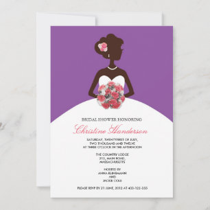 Invitación moderna a la ducha marple marrón