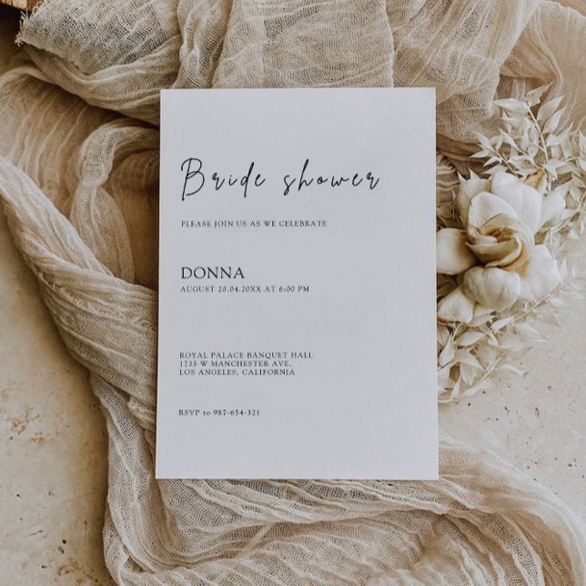 Invitación moderna a la ducha nupcial (Modern Bridal Shower Invitation)