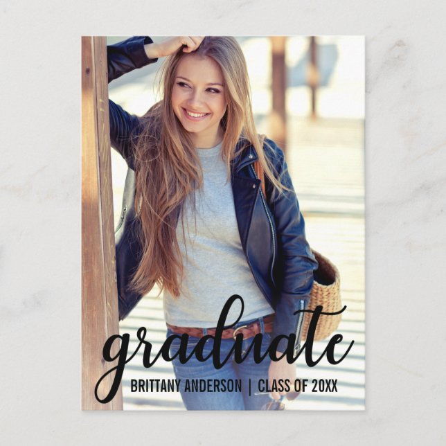 Invitación moderna a la fiesta de graduación (Anverso)