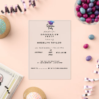 Invitación moderna a la fiesta de graduación - Ele