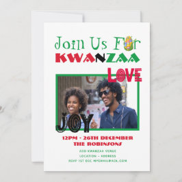 Invitación moderna a la fiesta de KWANZAA con 7 ve