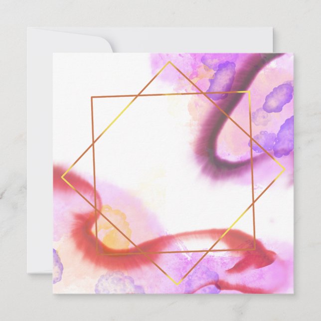 Invitación moderna abstracta a la acuarela (Anverso)