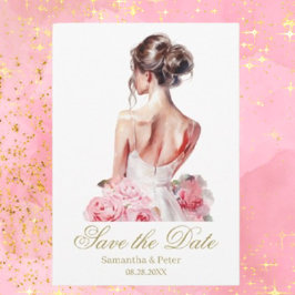 Invitación Moderna acuarela Boda rosa ducha de novia