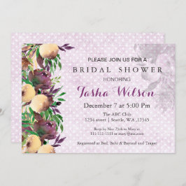 Invitación moderna acuarela floral Bridal Shower Invite