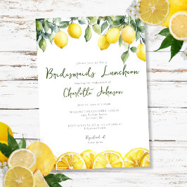 Invitación Moderna acuarela Lemon Bridesmaids Luncheon