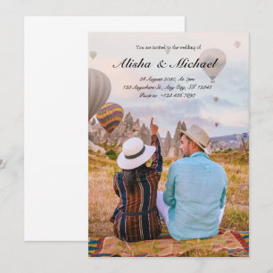 Invitación Moderna aventura minimalista de fotografía boda