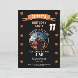 Invitación Moderna Ball Ball Sports Birday Photo