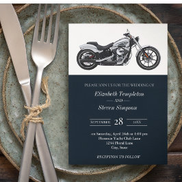 Invitación Moderna Boda clásico de la marina de motocicleta r