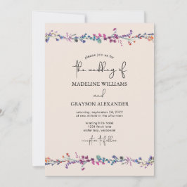 Invitación Moderna Boda de escritura con letras de mano de fl