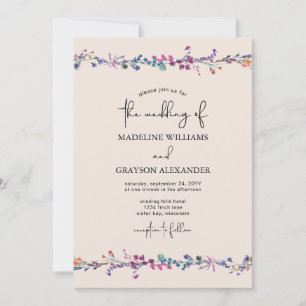 Invitación Moderna Boda de escritura con letras de mano de fl