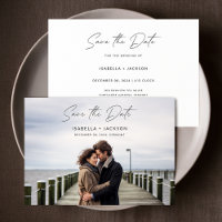Moderna Boda De Fotografía De Doble Lado Ahorra La