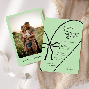 Invitación Moderna Boda De Fotos De Amortiguamiento De Corazó