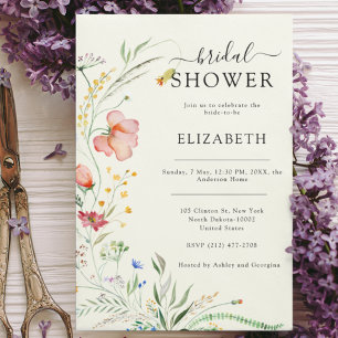 Invitación Moderna Boda Elegante Minimal de Flor Silvestre