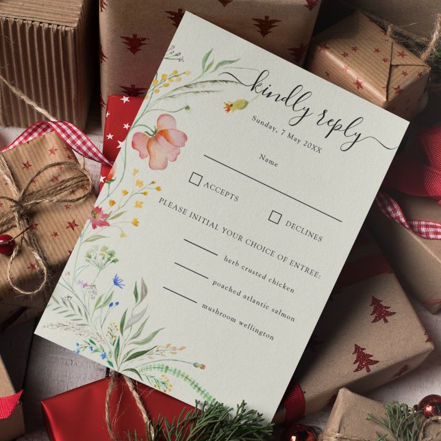 Invitación Moderna Boda Elegante Minimal de Flor Silvestre (Subido por el creador)